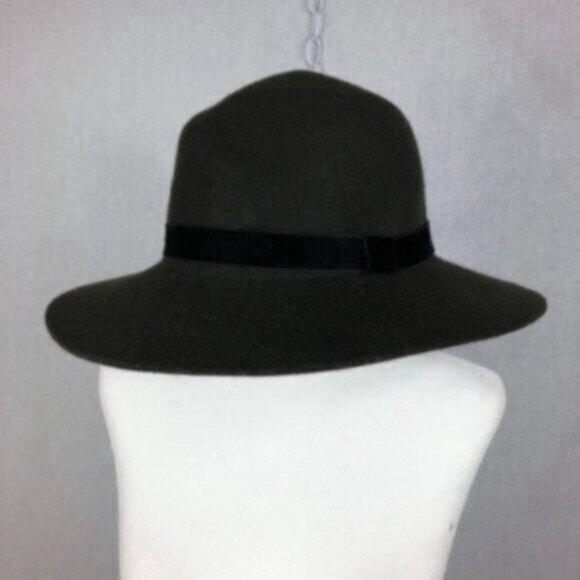 Rag & Bone Dark Green Fedora Hat Medium main image 4